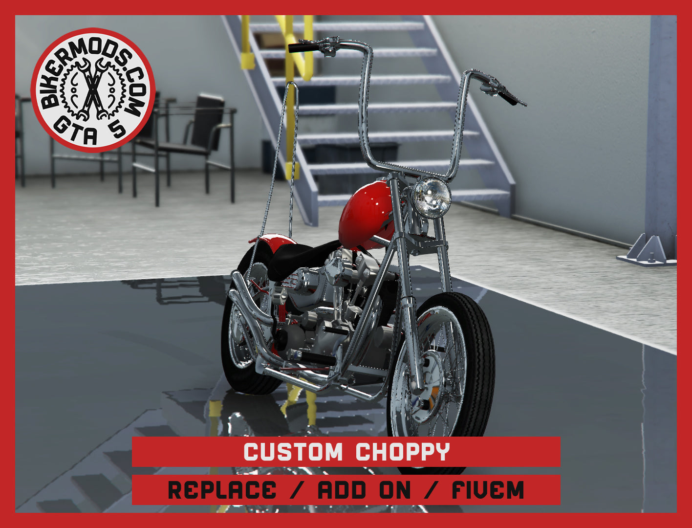 Custom "Choppy" Chopper (Replace / Add On / FiveM) 170k Poly