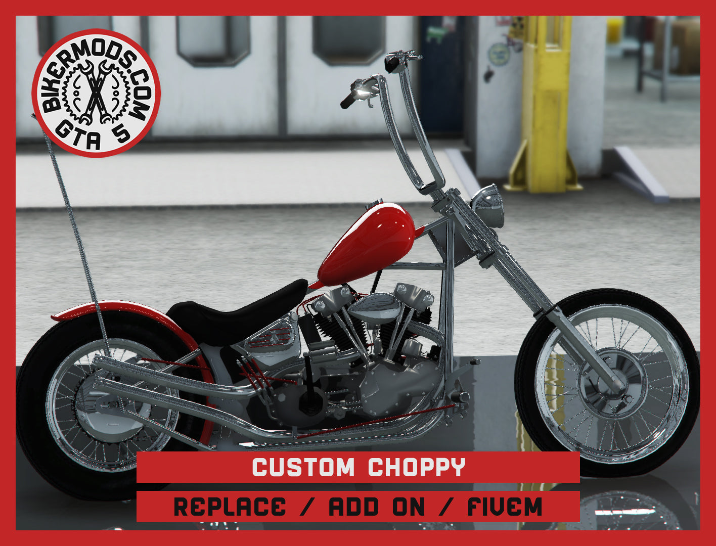 Custom "Choppy" Chopper (Replace / Add On / FiveM) 170k Poly