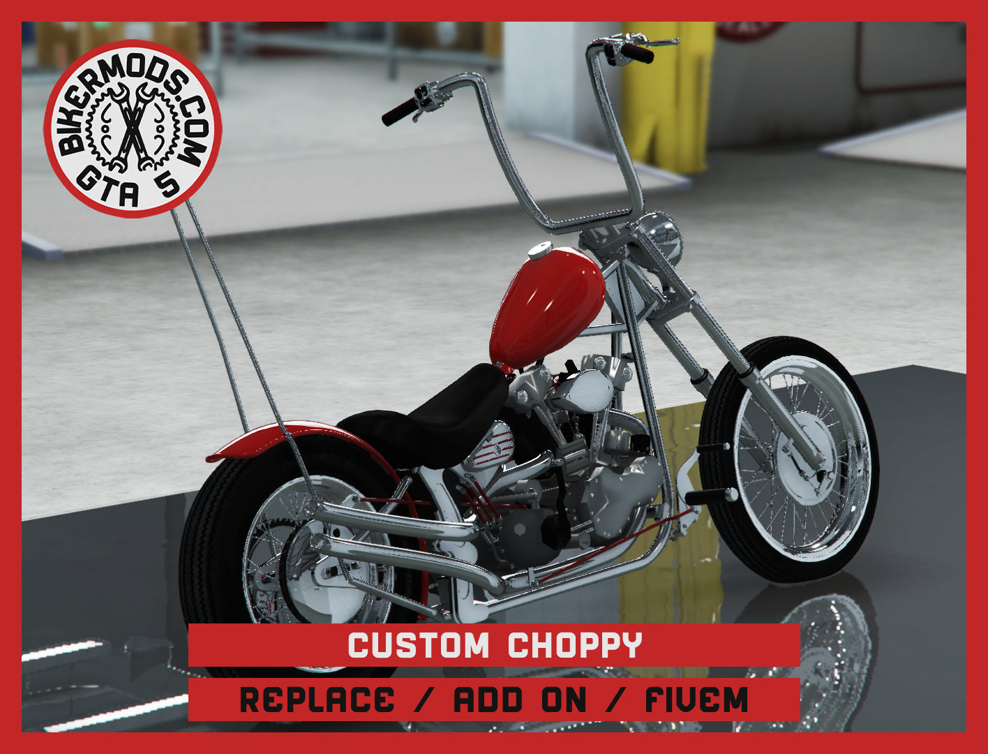 Custom "Choppy" Chopper (Replace / Add On / FiveM) 170k Poly