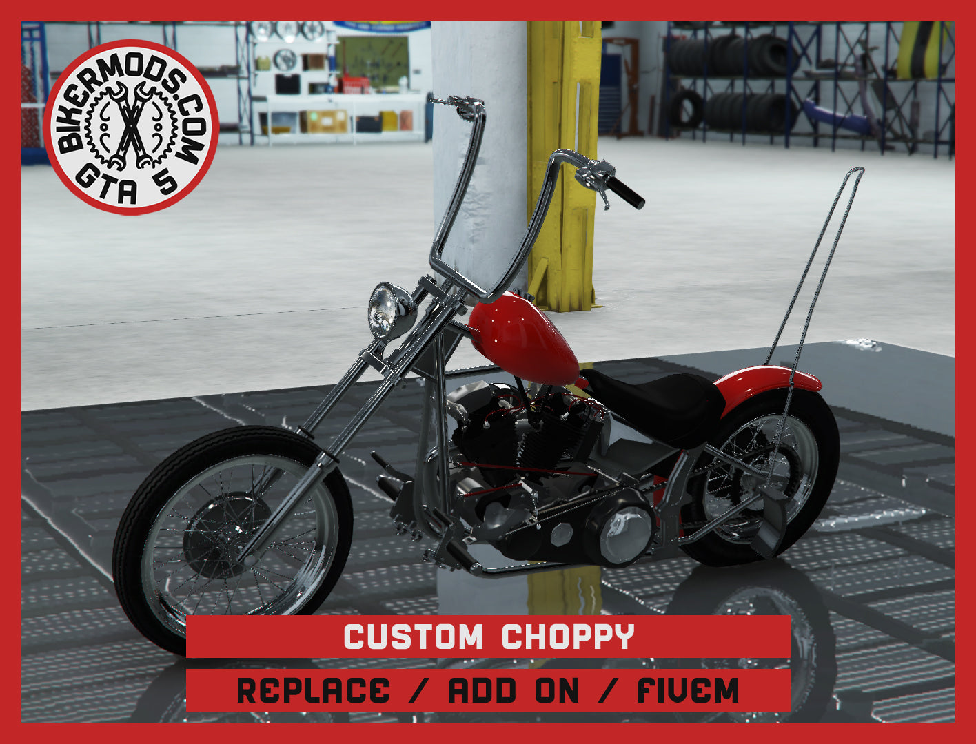 Custom "Choppy" Chopper (Replace / Add On / FiveM) 170k Poly