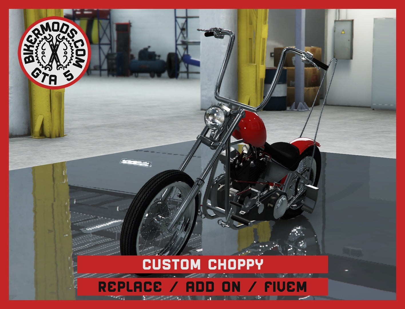 Custom "Choppy" Chopper (Replace / Add On / FiveM) 170k Poly