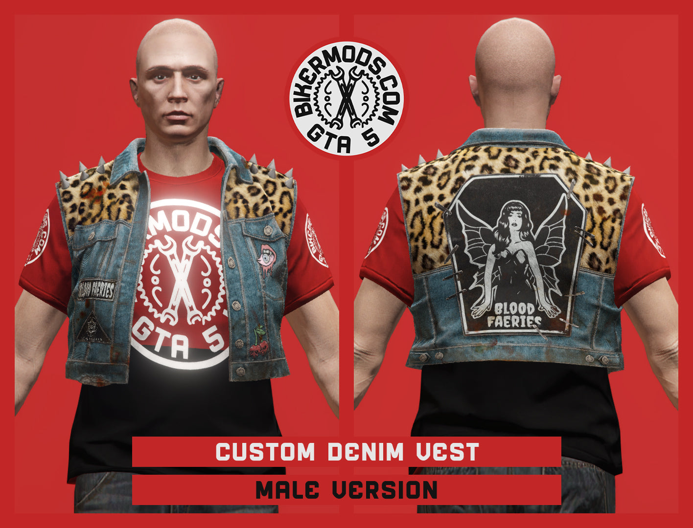 Custom Denim Vest (Male) Dead Island 2