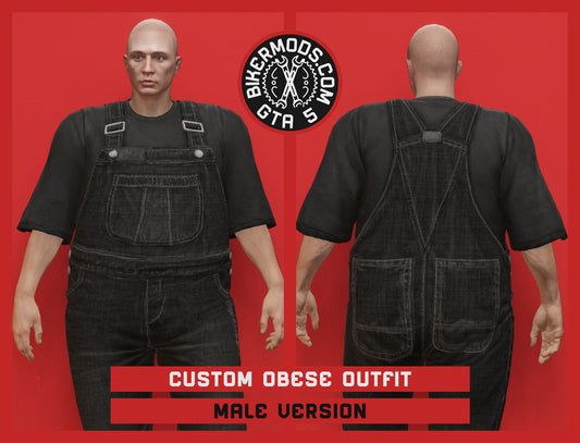 Custom Obese Outfit (Male) All Black Style