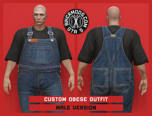 Custom Obese Outfit (Male) Black Undershirt Style
