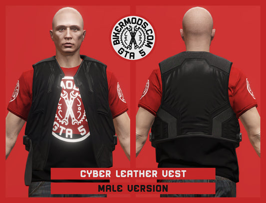 Cyber Leather Vest (Male) Shorty Style