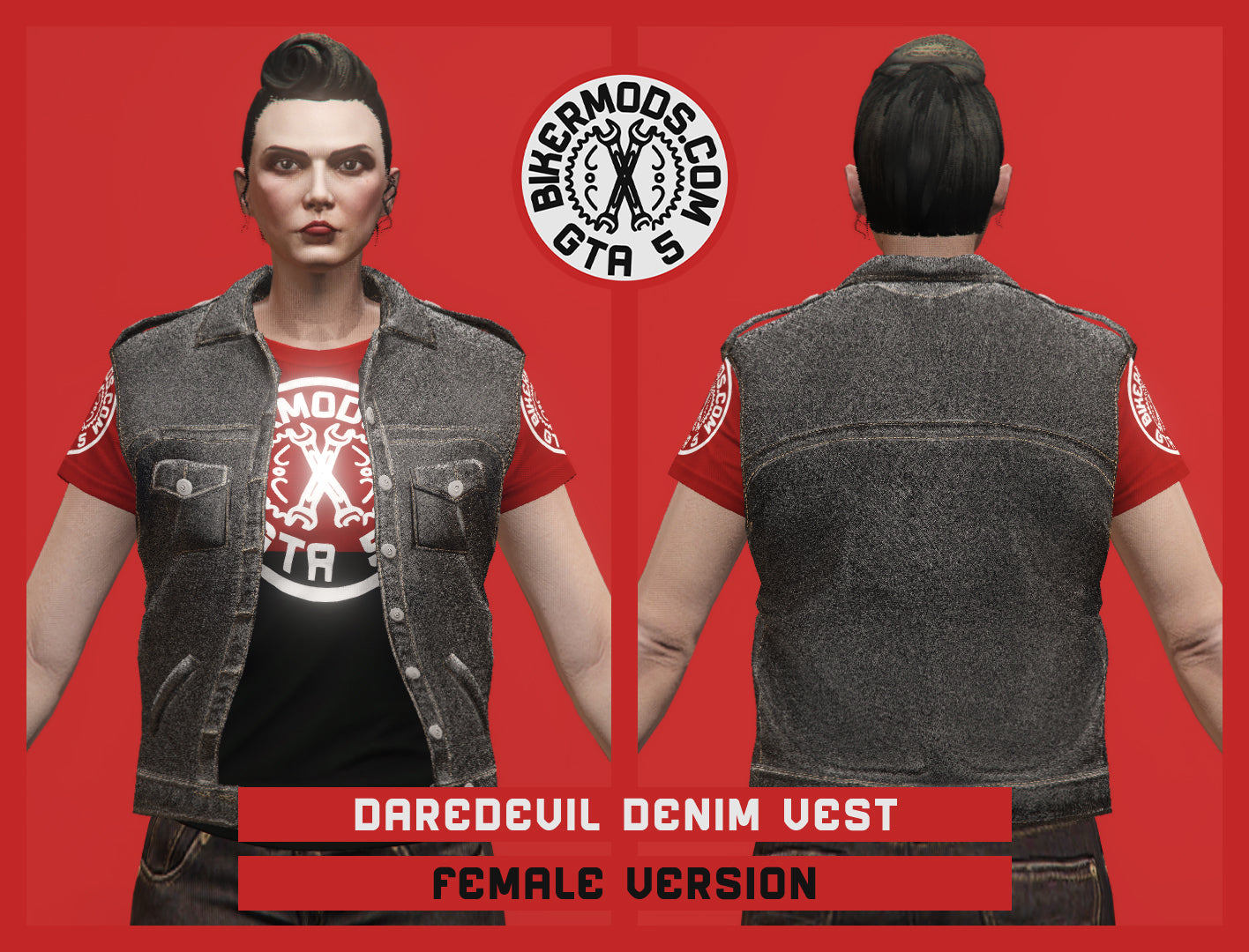 Daredevil Black Denim Vest (Female)