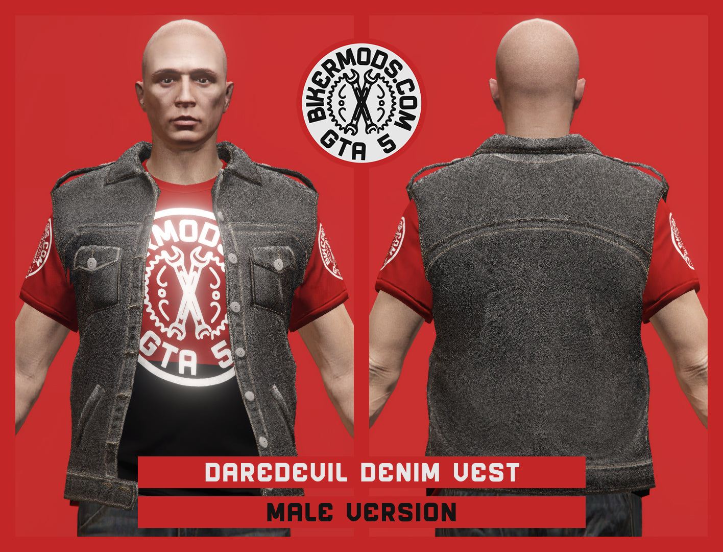 Daredevil Black Denim Vest (Male)