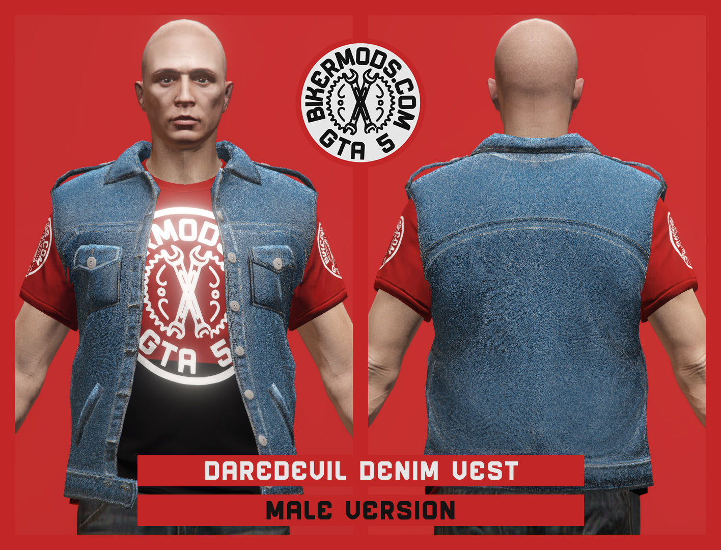 Daredevil Blue Denim Vest (Male)