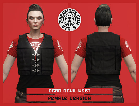 Dead Devil Vest (Female) Black Trim