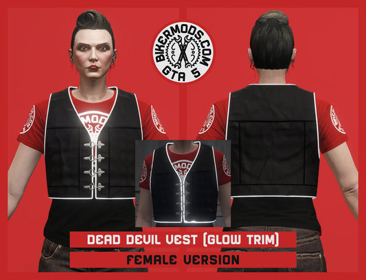 Dead Devil Vest (Female) Glow Trim