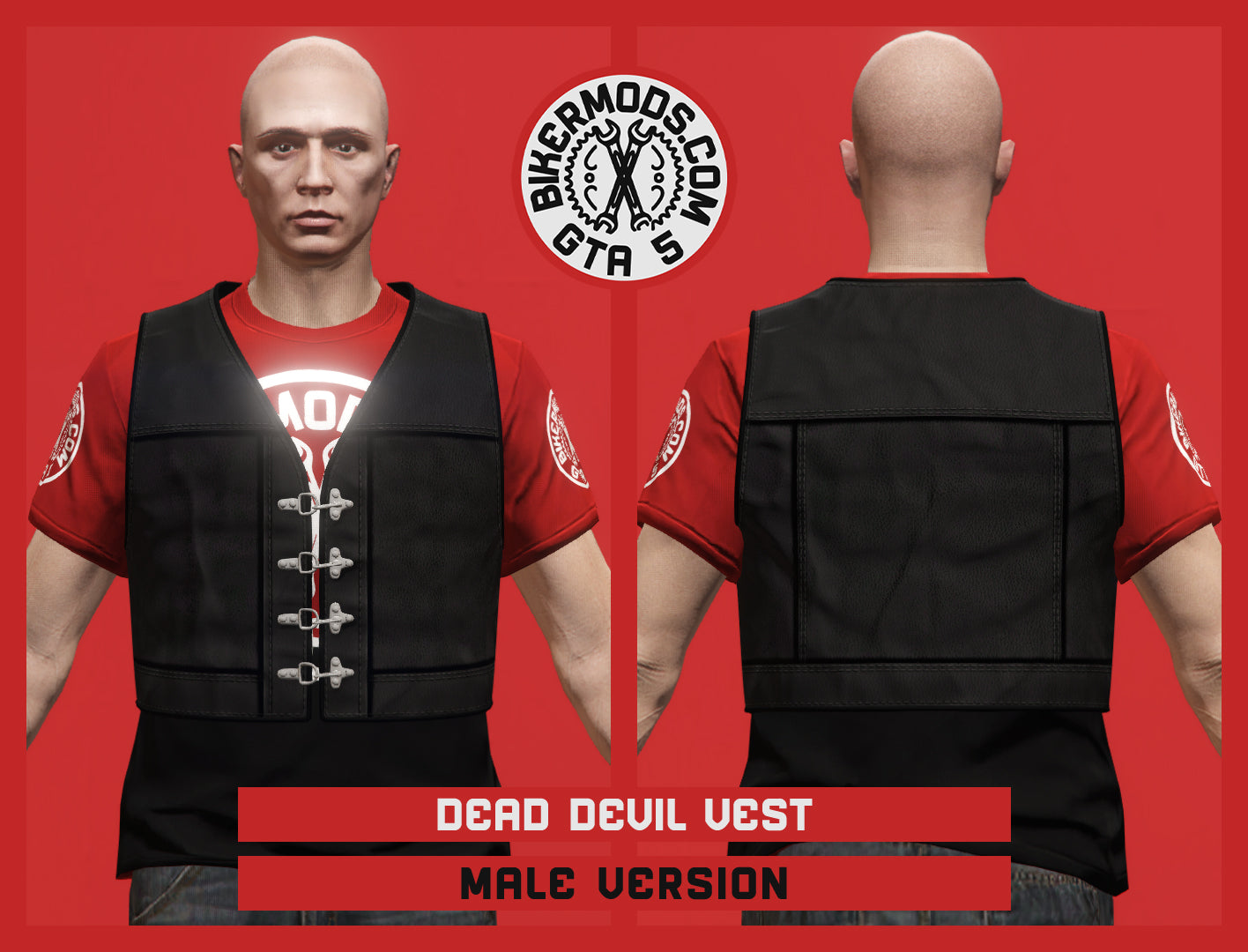 Dead Devil Vest (Male) Black Trim