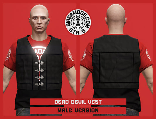 Dead Devil Vest (Male) Black Trim