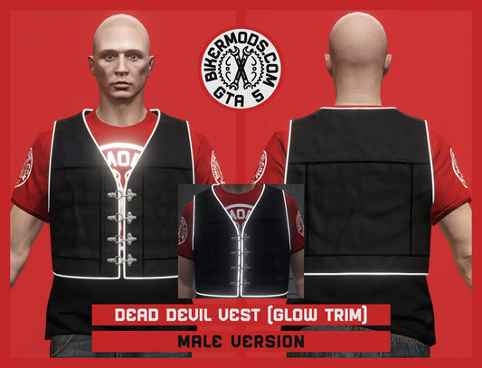 Dead Devil Vest (Male) Glow Trim