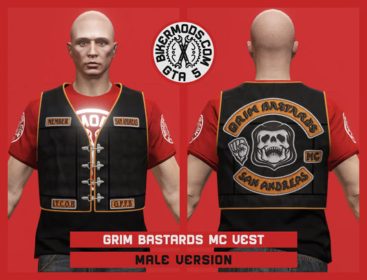 Dead Devil Vest (Male) Grim Bastards MC Style
