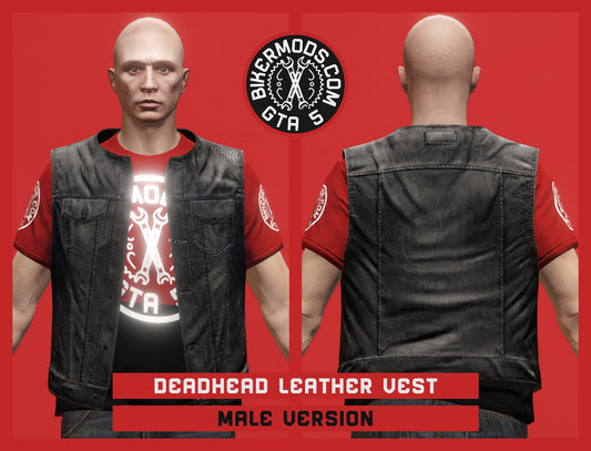 Deadhead Leather Vest (Male)