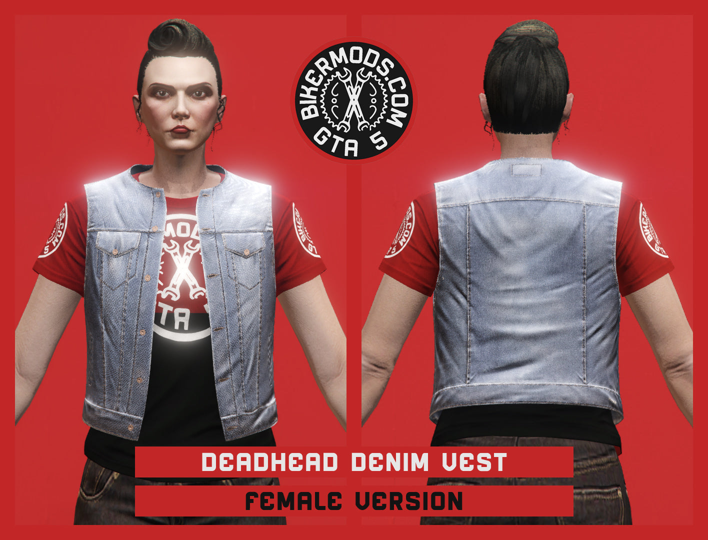 Deadhead Sky Denim Vest (Female)