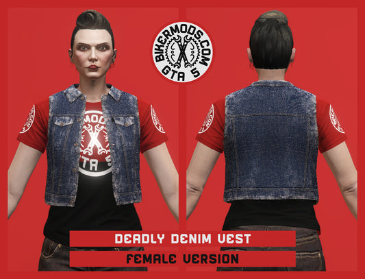 Deadly Blue Denim Vest (Female)