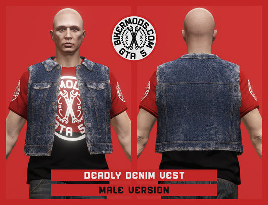 Deadly Blue Denim Vest (Male)