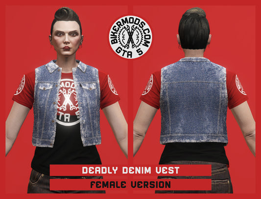 Deadly Light Blue Denim Vest (Female)