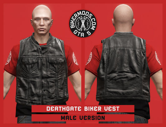Deathgate Biker Vest (Male) Dark Style