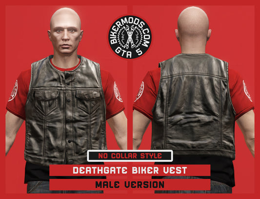 Deathgate Biker Vest (Male) No Collar Style