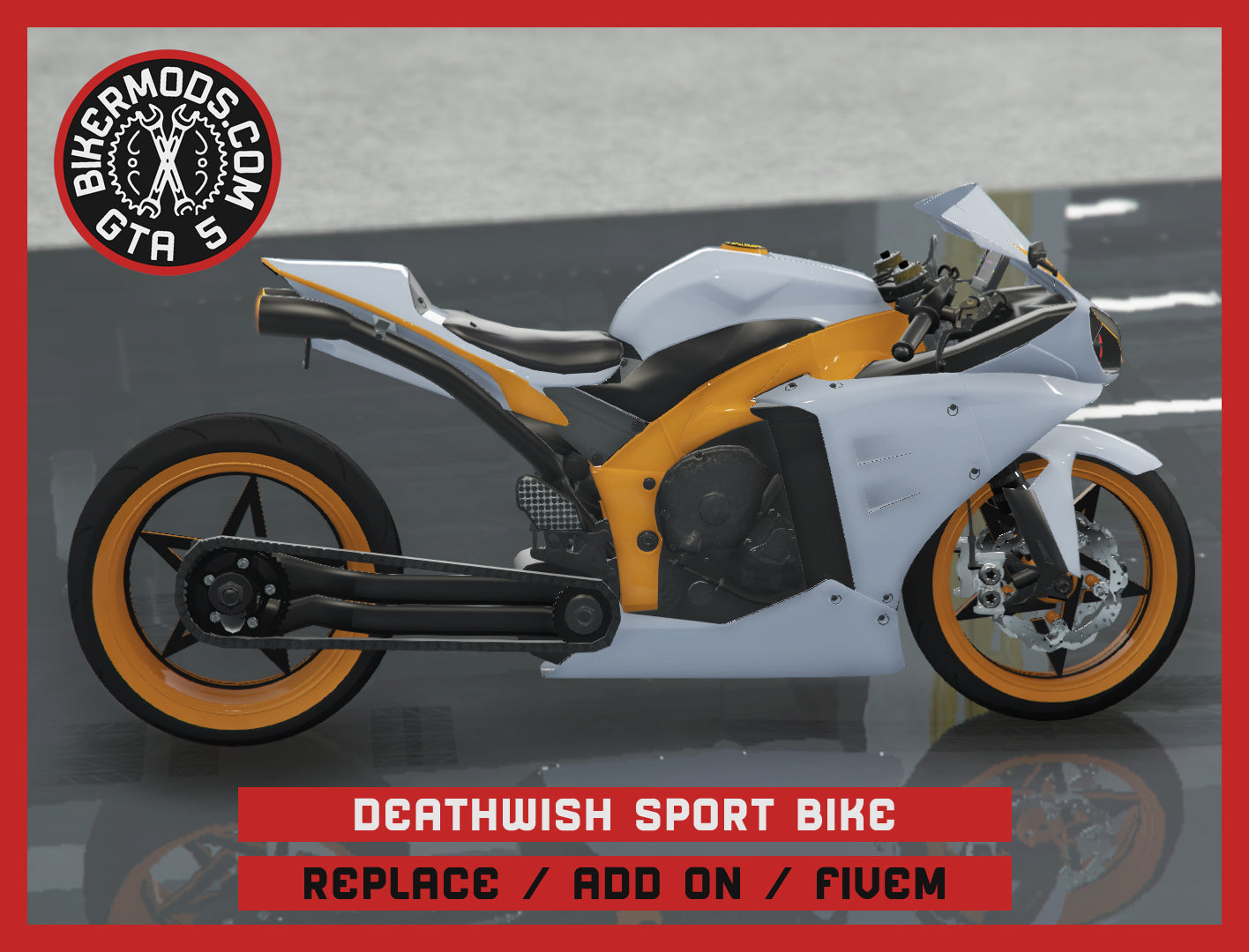 Deathwish Sport Bike (Replace / Add On / FiveM) 96k Poly