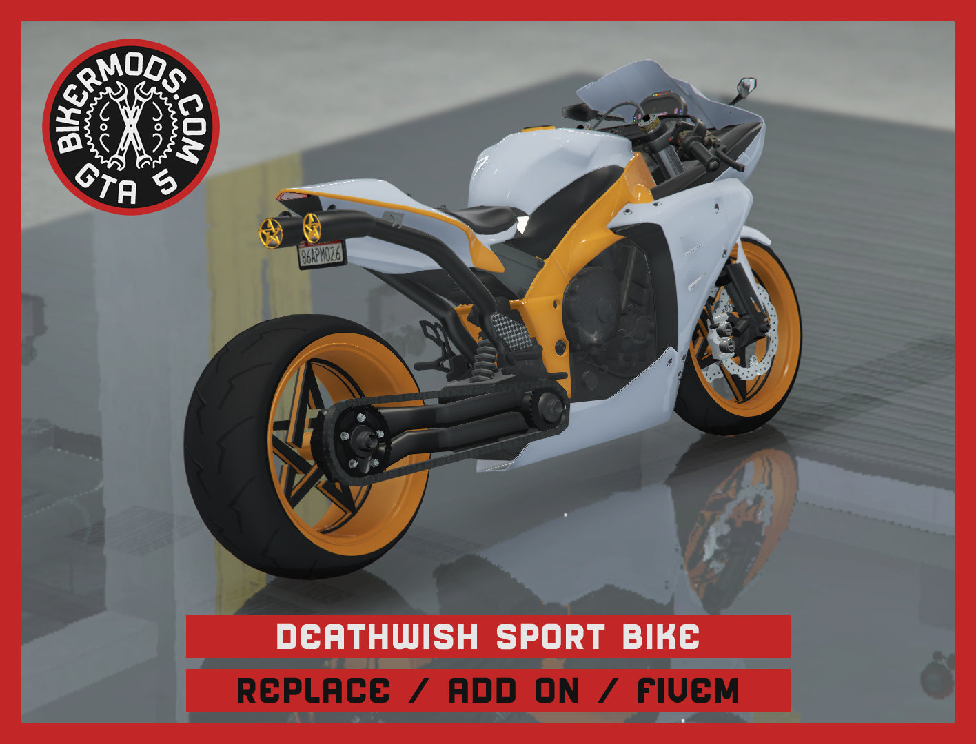 Deathwish Sport Bike (Replace / Add On / FiveM) 96k Poly