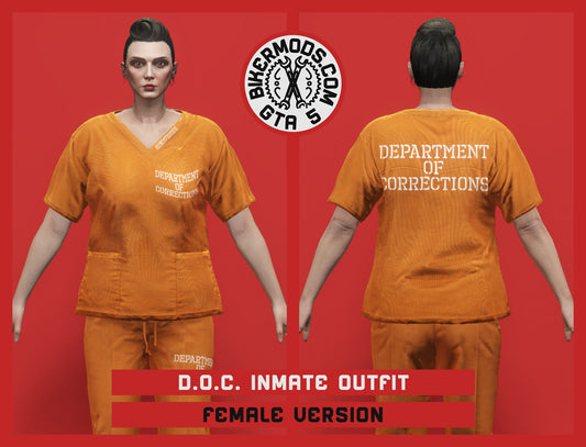 Department of Corrections Inmate Outfit (Female) Orange