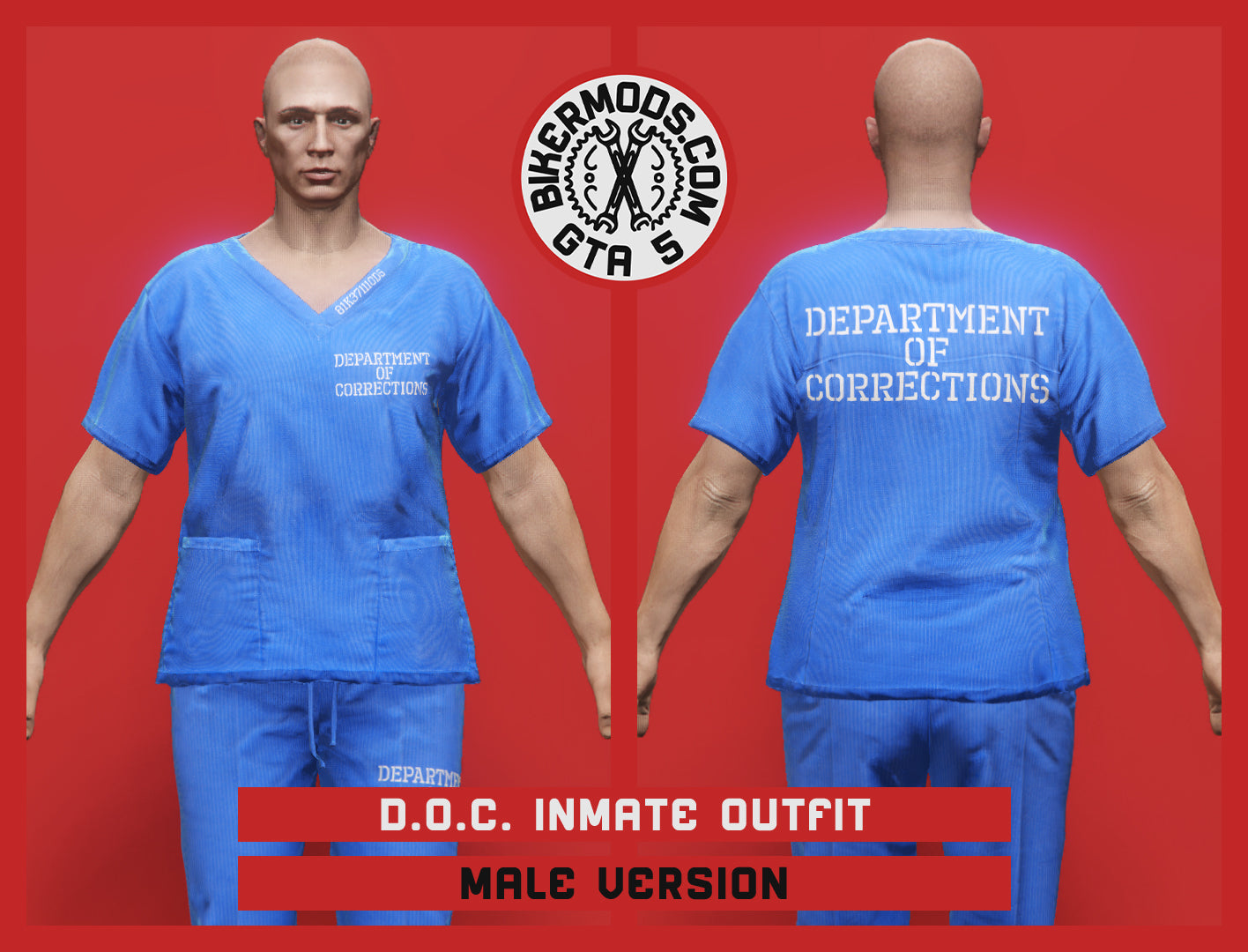 Department of Corrections Inmate Outfit (Male) Blue