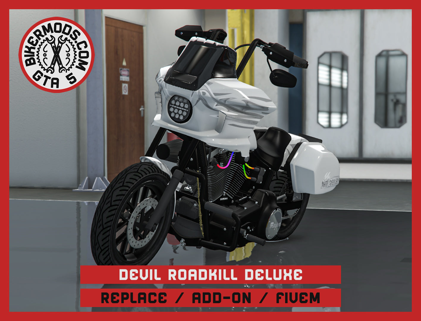 Devil Roadkill Deluxe (Replace / Add On / FiveM) 255k Poly (Animated RGB Lights)