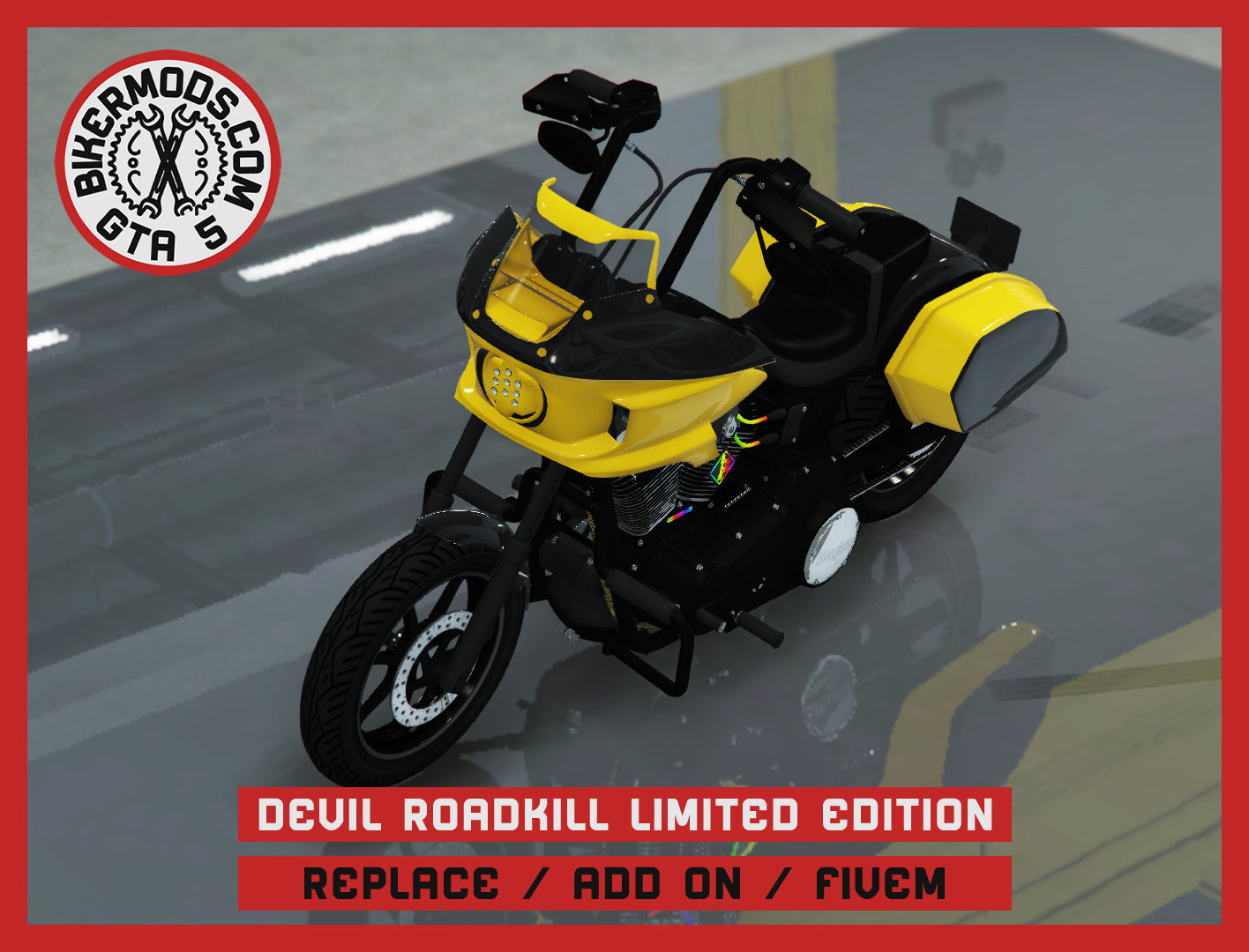 Devil Roadkill Ultra Limited Edition (Replace / Add On / FiveM) 293k Poly (Animated RGB Lights and Physics))