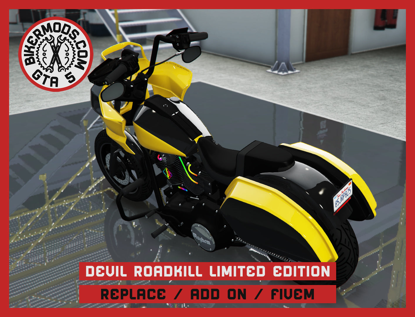 Devil Roadkill Ultra Limited Edition (Replace / Add On / FiveM) 293k Poly (Animated RGB Lights and Physics))