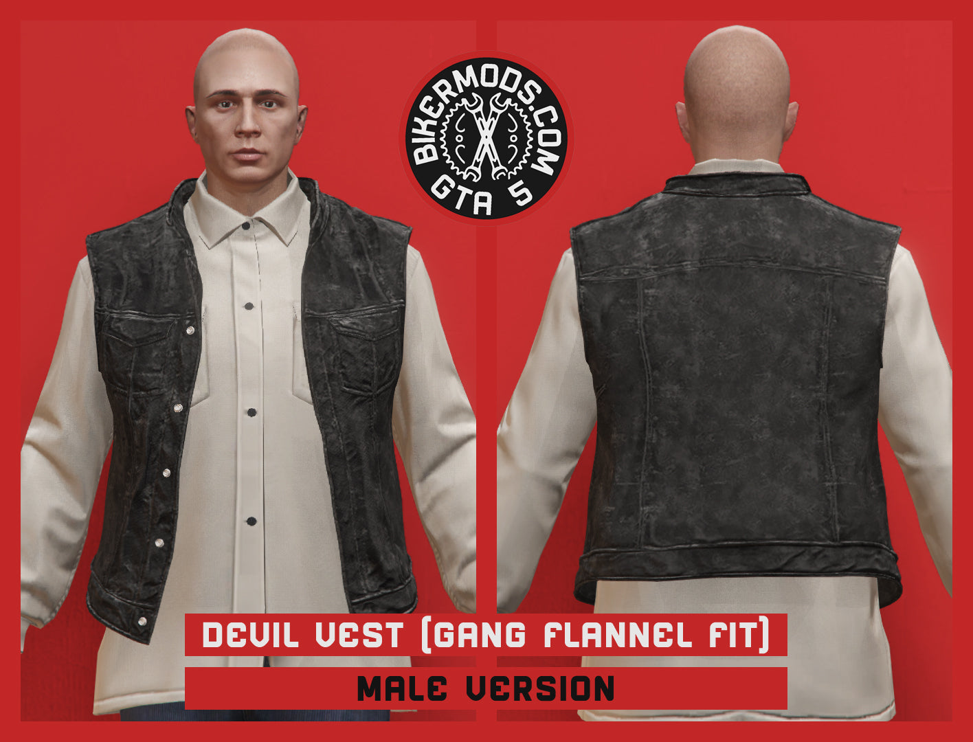 Devil Vest (Male) Large Gang Flannel Fit