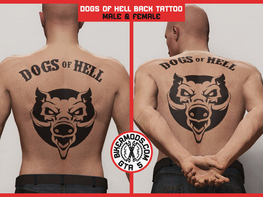 Dogs of Hell Back Tattoo