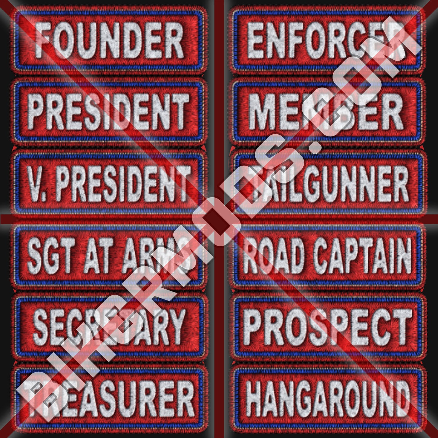 Double Outline Ranks Flash Set (USA Colors)