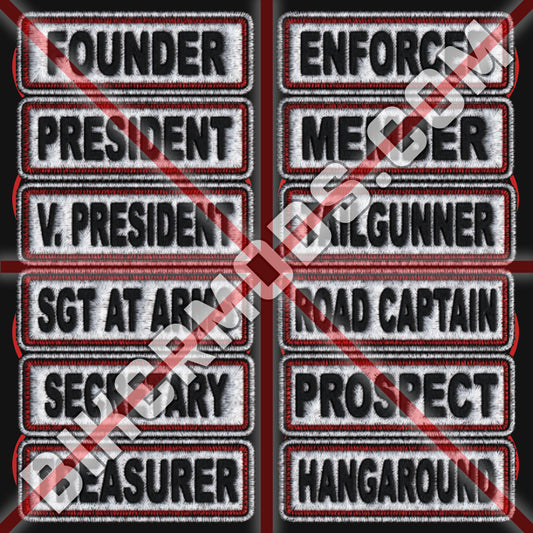 Double Outline Ranks Flash Set (White with Red)