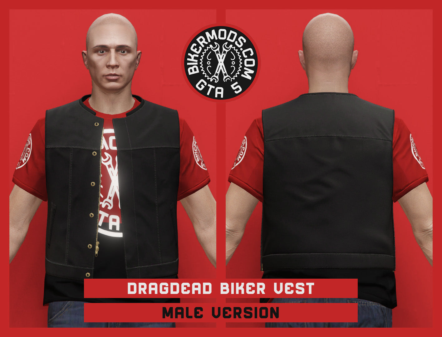 Dragdead Biker Vest (Male)