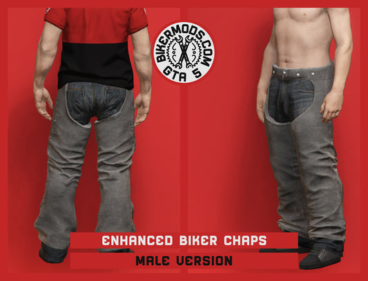 Enhanced Biker Chaps (Wear Over Jeans) No Tassels