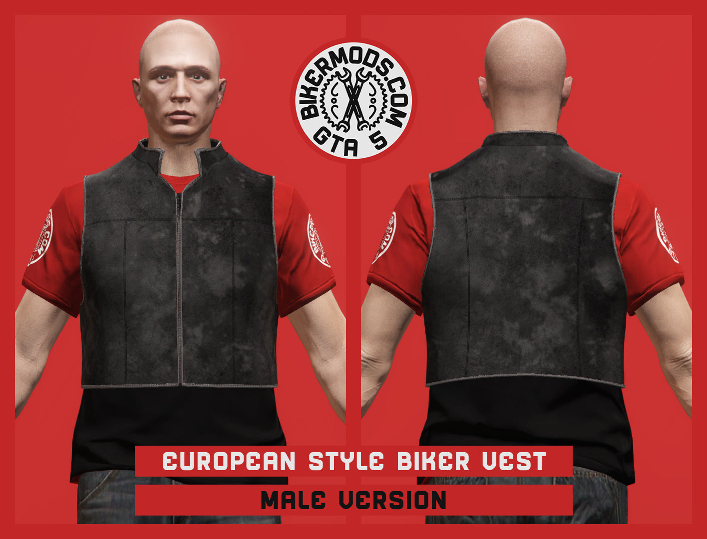 European Style Biker Vest (Male)