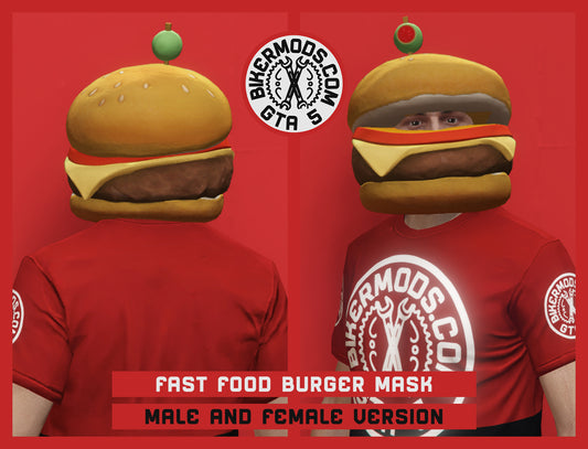 Fast Food Burger Mascot Mask (Alternate Version)