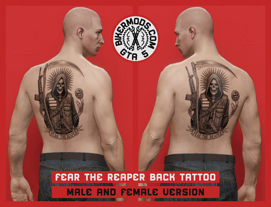 Fear The Reaper Back Tattoo