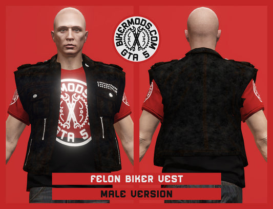 Felon Biker Vest (Male) Shorty Style