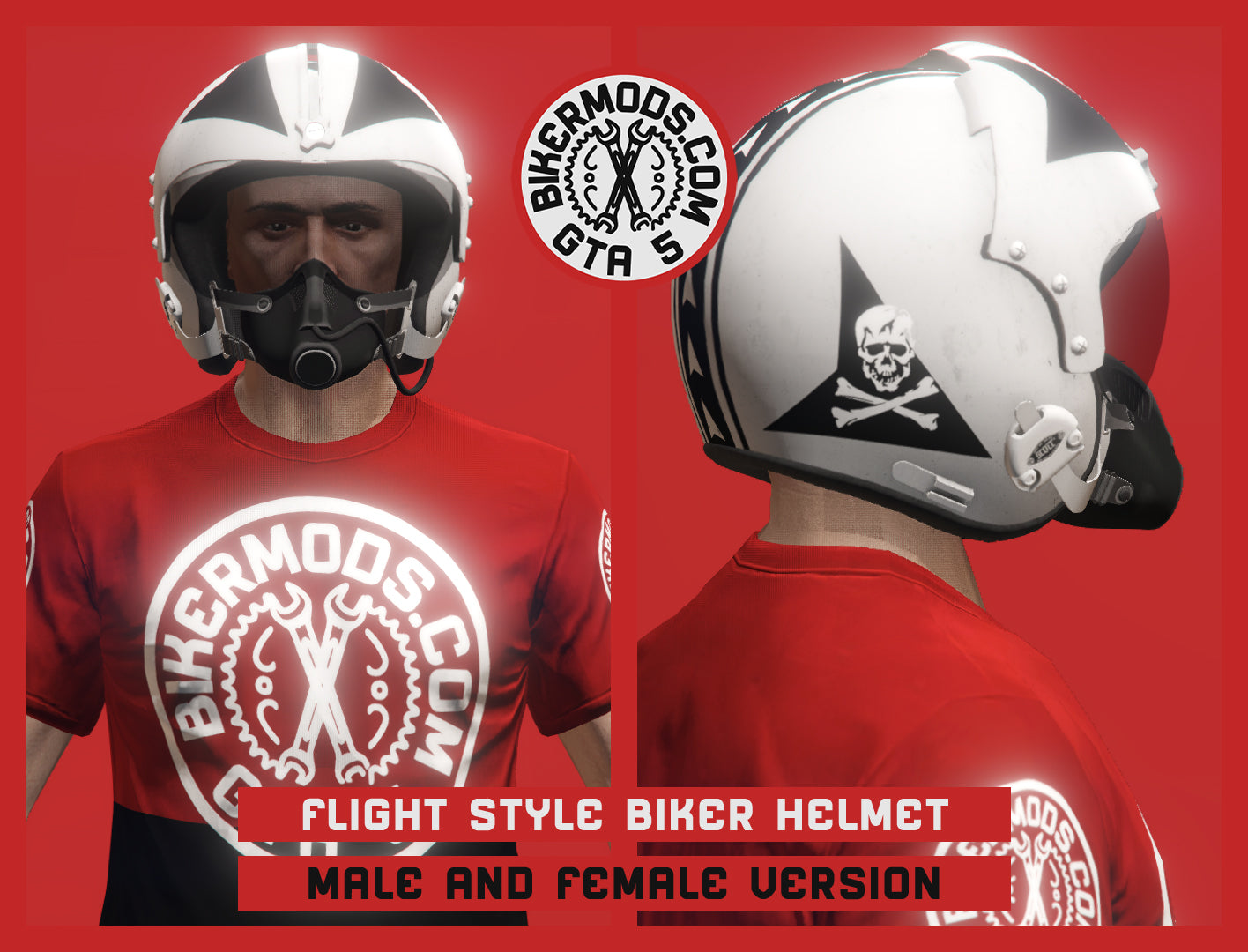 Flight Style Biker Helmet