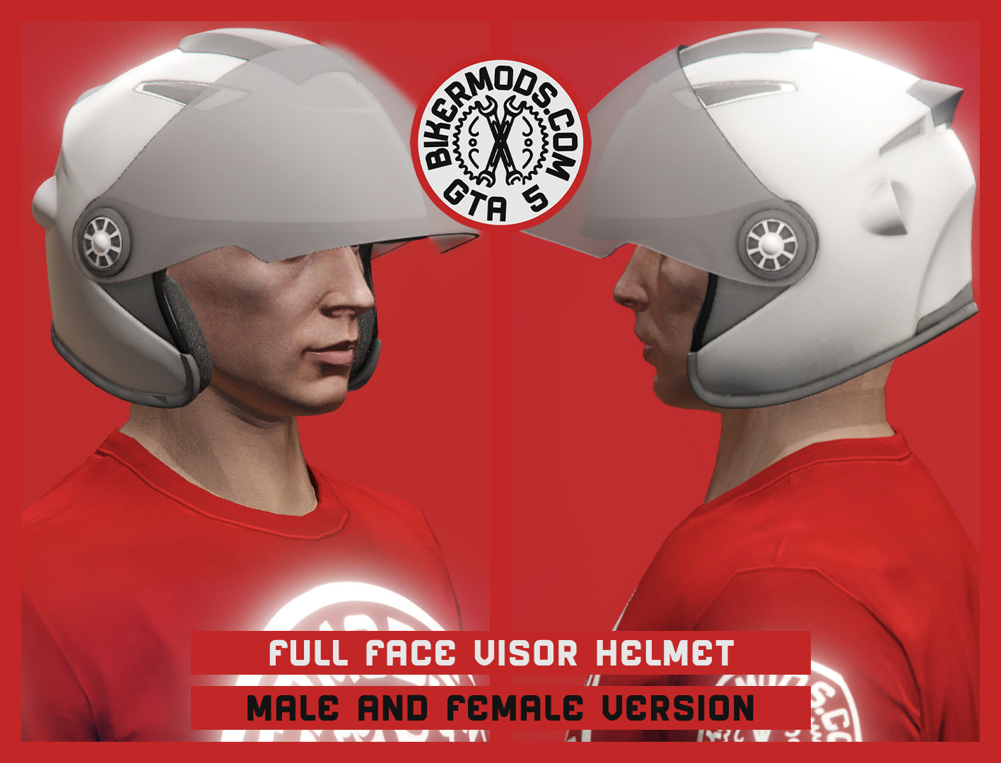 Full Face Visor Helmet (Transparent Visor)