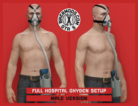 Full Hospital Oxygen Mask Setup (Male)