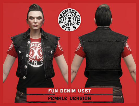 Fun Black Denim Vest (Female)