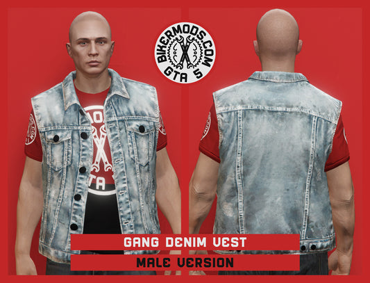 Gang Light Blue Denim Vest (Male)