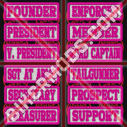 Generic Ranks Flash Set (White / Pink Style) New Embroidery