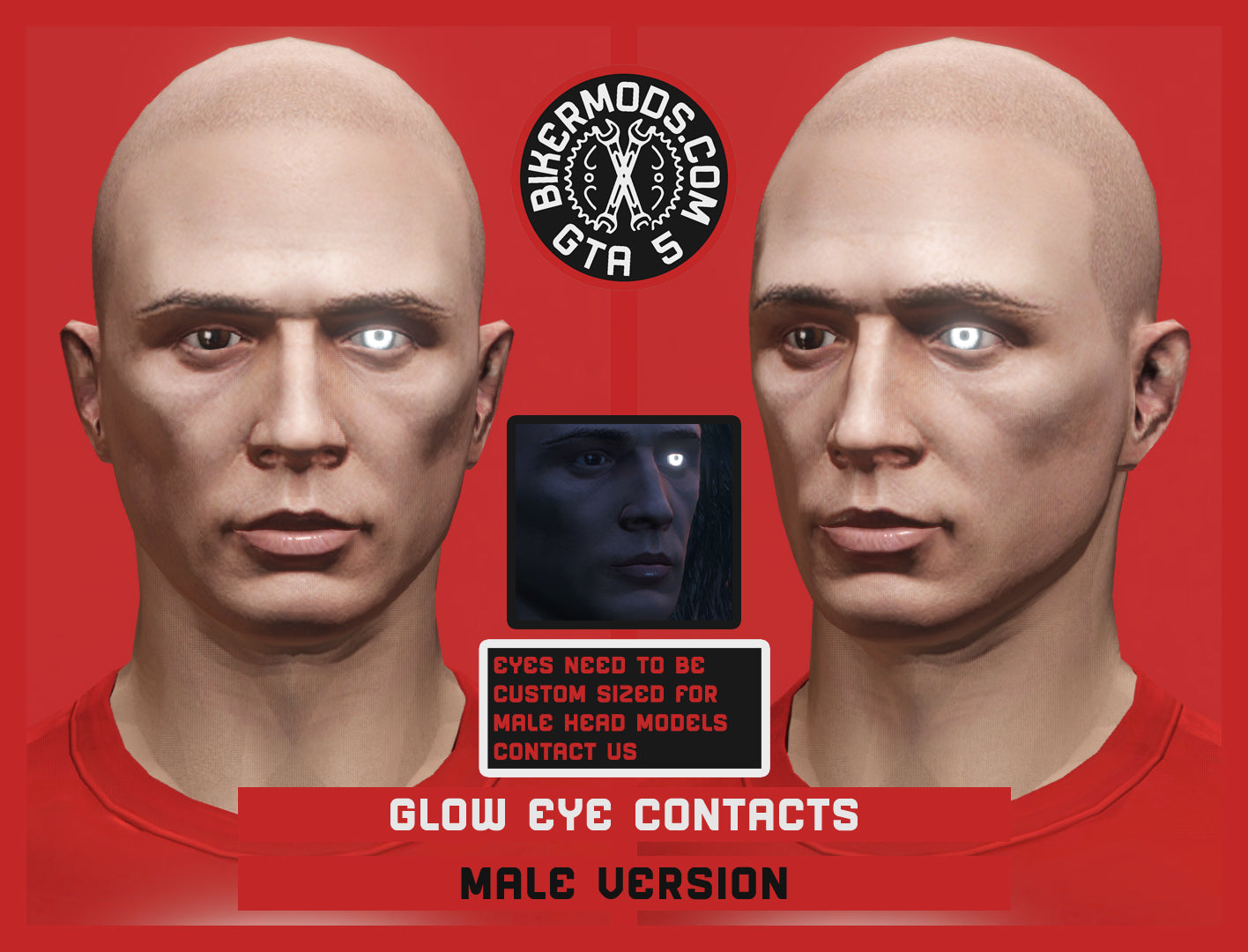 Glow Eye Contacts (Male)