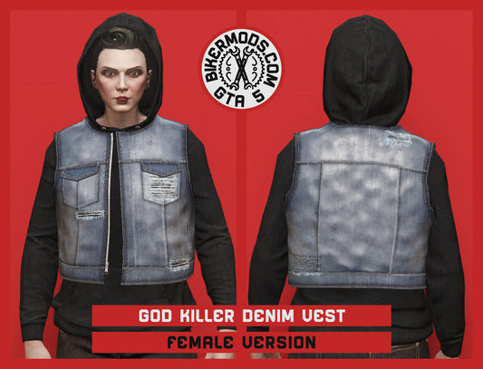 God Killer Denim Vest (Female)